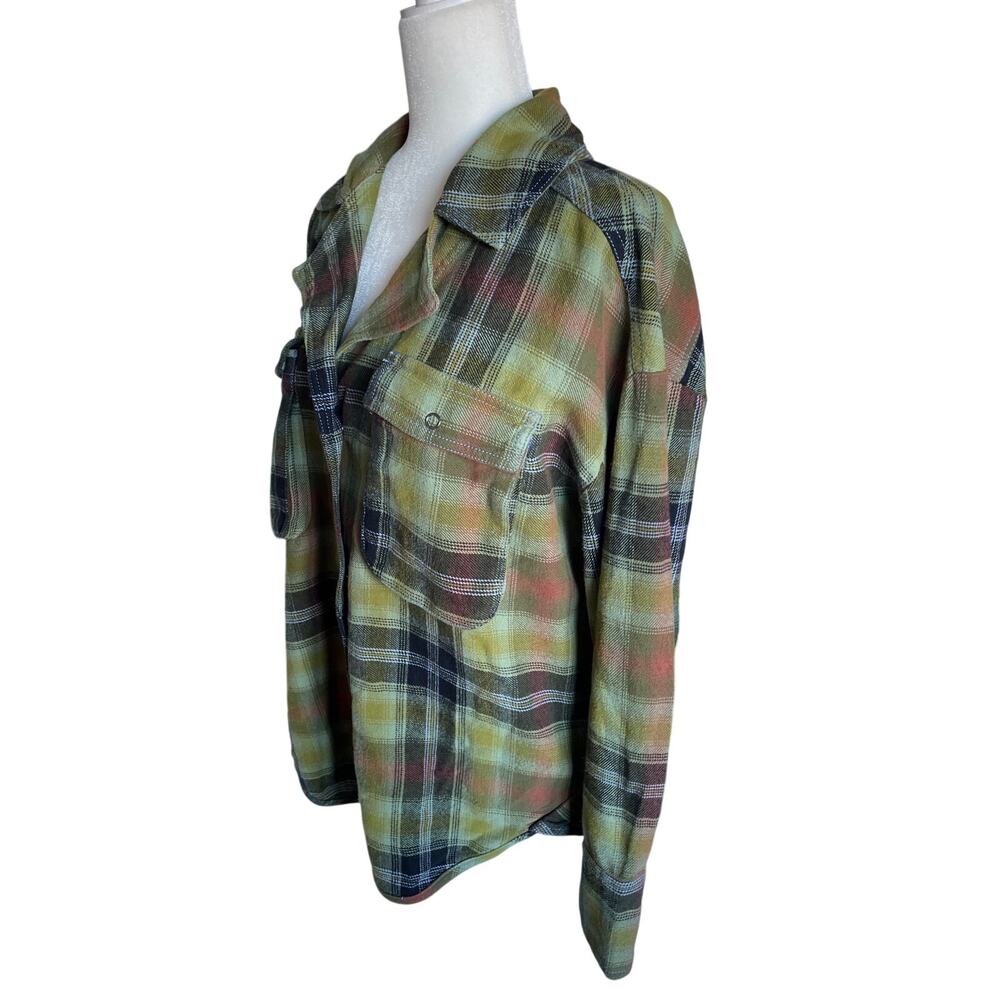 Free People Izzy Olive Combo Shirt/Shacket XS/SM/MD NWT - Picture 8 of 11